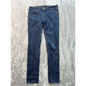 Volcom Jeans Womens Sz 5 Dark Blue Matchstick Coupe Moulante Low Rise Surf Beach